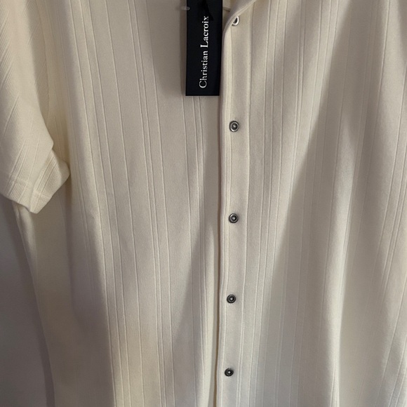 Christian Lacroix Cream Casual Button Down Shirt - Picture 5 of 6